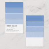 VERF STAAL CHIP moderne ombre maagdenpalm blauw Visitekaartje (Voorkant / Achterkant)
