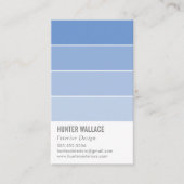 VERF STAAL CHIP moderne ombre maagdenpalm blauw Visitekaartje (Voorkant)