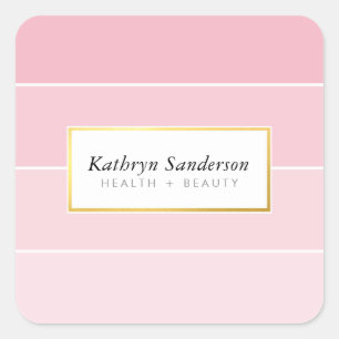 VERF STAAL modern stijlvol chique roze ombre Vierkante Sticker