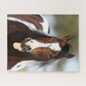 Verf Stallion met Tongue-uitschot Legpuzzel (Horizontaal)