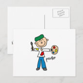 Verf Stickfiguur Briefkaart (Voorkant / Achterkant)