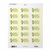 Verf Stickfiguur Etiket (Full Sheet)