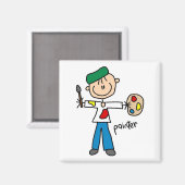 Verf Stickfiguur Magneet (Voorkant / Achterkant)