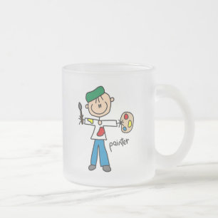 Verf Stickfiguur Matglas Koffiemok