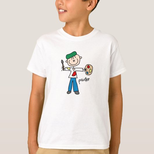Verf Stickfiguur T-shirt (Voorkant)
