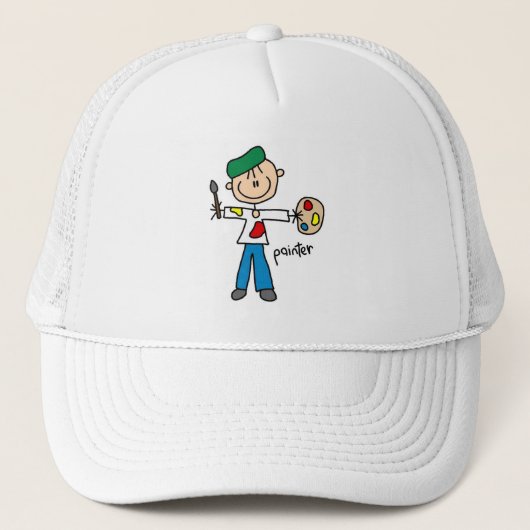 Verf Stickfiguur Trucker Pet (Voorkant)