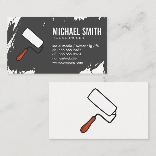 Verf Stokes Grijs Visitekaartje (Voorkant / Achterkant)