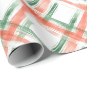 Verf Stroke rood en groen geplakt Cadeaupapier (Rol Hoek)