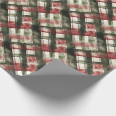 Verf Stroke rood en groen geplakt Cadeaupapier (Hoek)