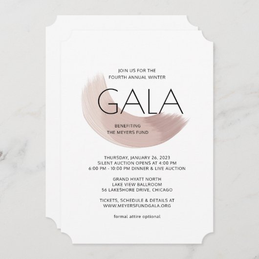 Verf Swash Modern Gala Kaart (Voorkant / Achterkant)