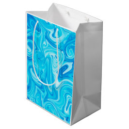 Verf Swirl Kunst Blauw Kleurrijk Plezierig Medium Cadeauzakje