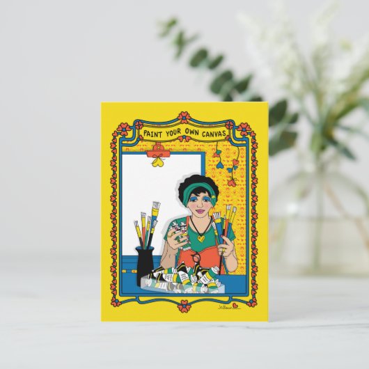 Verf Uw Eigen Canvas_B_ Briefkaart (Staand voorkant)