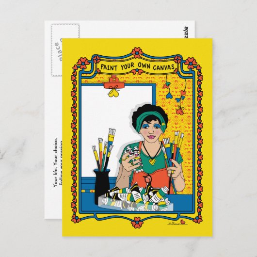 Verf Uw Eigen Canvas_B_ Briefkaart (Voorkant / Achterkant)