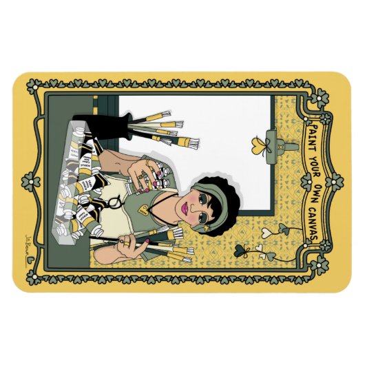 Verf uw eigen canvas_C_4x6 koelkast Magneet (Horizontaal)