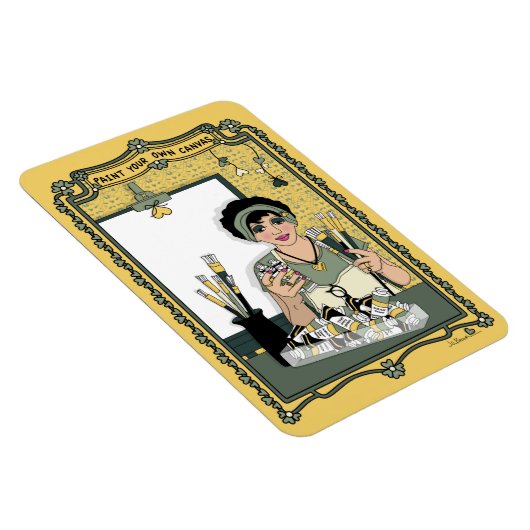 Verf uw eigen canvas_C_4x6 koelkast Magneet (Rechterzijde)