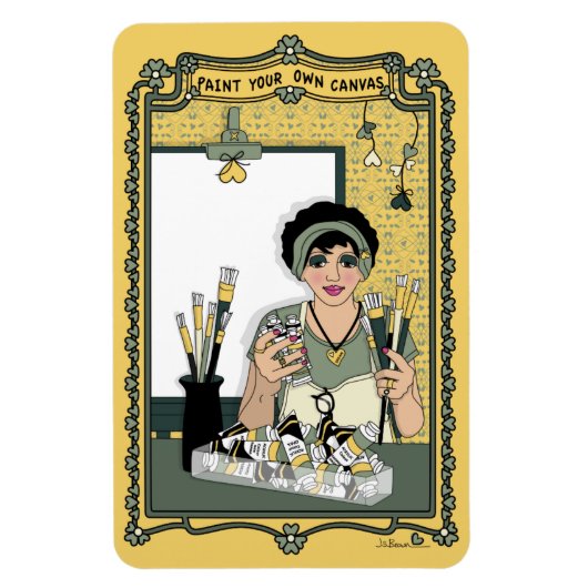 Verf uw eigen canvas_C_4x6 koelkast Magneet (Verticaal)