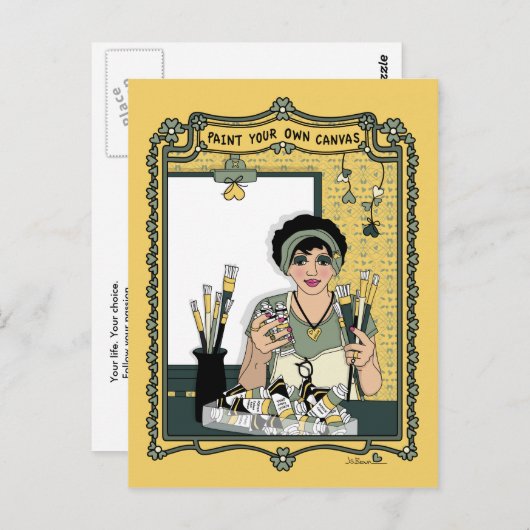 Verf Uw Eigen Canvas_C_ Briefkaart (Voorkant / Achterkant)