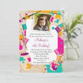 Verf uw eigen uitnodiging van de Partij van de Ver (Staand voorkant)