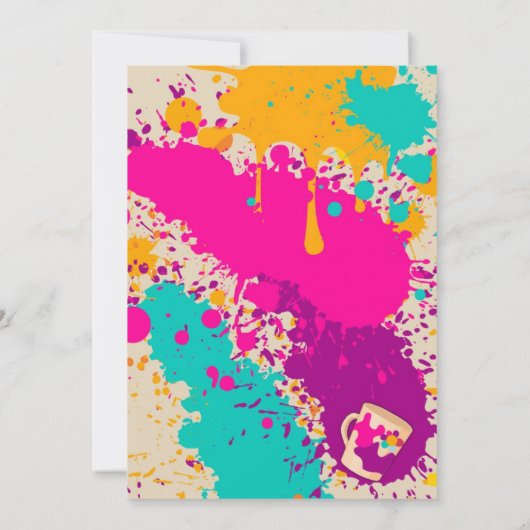 Verf uw eigen uitnodiging van de Partij van de Ver (Achterkant)