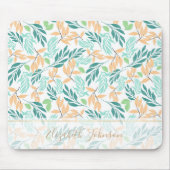 Verf van de Blauwgroen Oranje Waterverf van de oli Muismat (Voorkant)