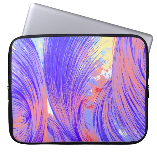 Verf & veren laptop sleeve (Voorkant)