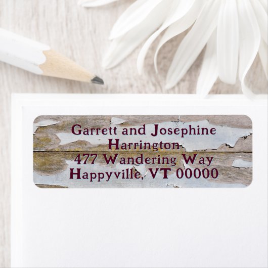 Verf Verf Rustiek Retour Adreslabels Etiket (Insitu)