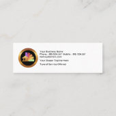 Verf Verf Schilderplaat Blauwe Grunge Peeling Mini Visitekaartje (Achterkant)