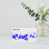 Verf Vlekken - Blauw Visitekaartje (Staand voorkant)