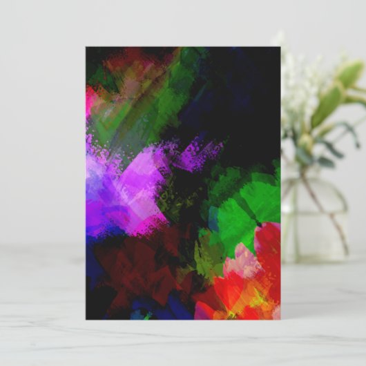 Verf voor abstracte waterverf 2 bedankkaart (Staand voorkant)