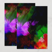 Verf voor abstracte waterverf 2 bedankkaart (Voorkant / Achterkant)
