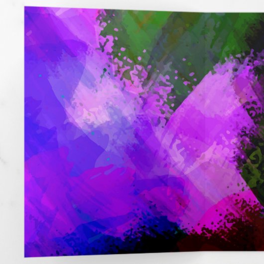 Verf voor abstracte waterverf 2 drieluik wenskaart (Binnenzijde eerst)