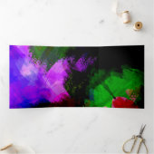 Verf voor abstracte waterverf 2 drieluik wenskaart (Binnen)