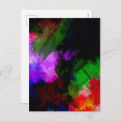 Verf voor abstracte waterverf 2 feestdagenkaart (Voorkant / Achterkant)