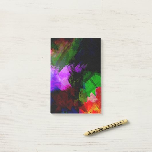 Verf voor abstracte waterverf 2 post-it® notes (Op bureau)