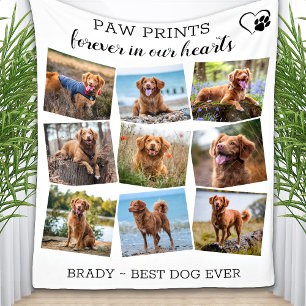 Verf voor altijd in ons hart Dog Pet Memorial Fleece Deken