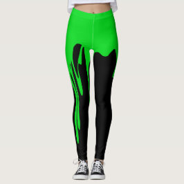 Verf voor groen overdrijven leggings