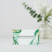 Verf voor groene artistieke Waterverf Visitekaartje (Staand voorkant)