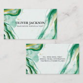 Verf voor groene artistieke Waterverf Visitekaartje (Voorkant / Achterkant)