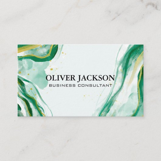 Verf voor groene artistieke Waterverf Visitekaartje (Voorkant)