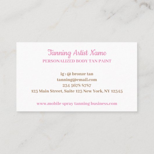 Verf voor mobiele verstuiver visitekaartje (Achterkant)