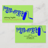 Verf voor verfschilderwerk voor kleurstoffen visitekaartje (Voorkant / Achterkant)