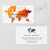 Verf voor Wereldkaart van reisagent Visitekaartje (Voorkant / Achterkant)