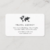 Verf voor Wereldkaart van reisagent Visitekaartje (Achterkant)