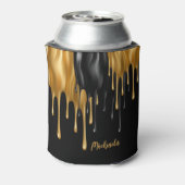 Verf voor zwart en gouddruppels op maat blikjeskoeler (Blikje Achterkant)