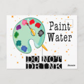 Verf water Drink niet Briefkaart (Achterkant)