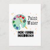 Verf water Drink niet Briefkaart (Voorkant)