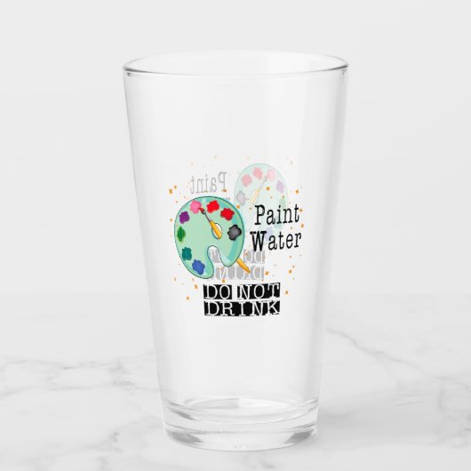 Verf water Drink niet Glas (Voorkant)