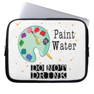 Verf water Drink niet Laptop Sleeve