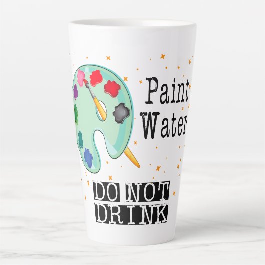 Verf water Drink niet Latte Mok (Voorkant)