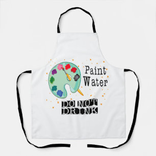 Verf water Drink niet Schort
